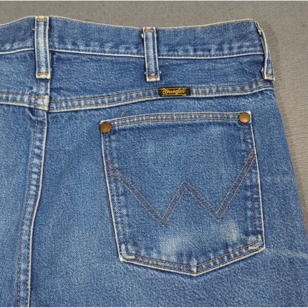 Wrangler VTG USA Jeans Men's 36x34 Fits 34x32 Blue 936DEN Cowboy Cut Slim Fit